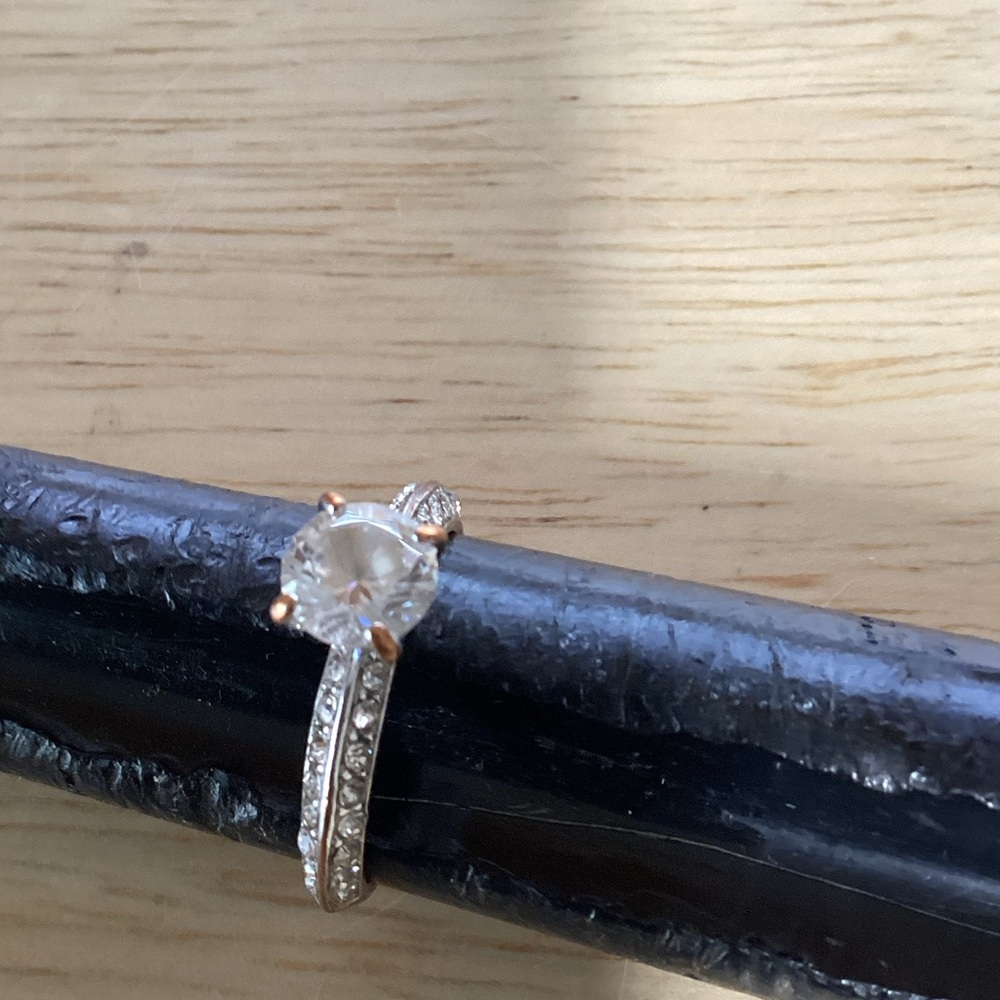 Ring is not sterling no marking all my ring are saying sterling great in person